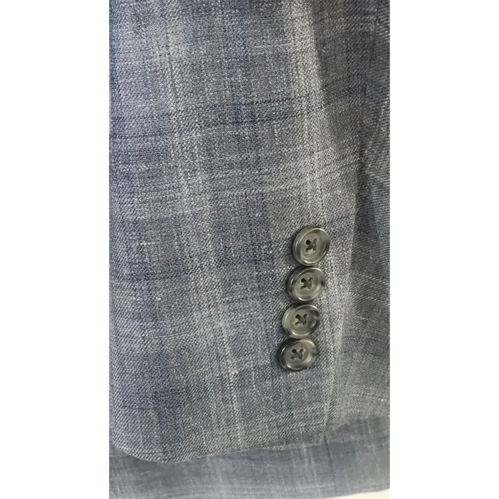 Brooks Brothers Men's Blue Plaid 2 Button Regent Fit Sports Coat Size 38 Regular